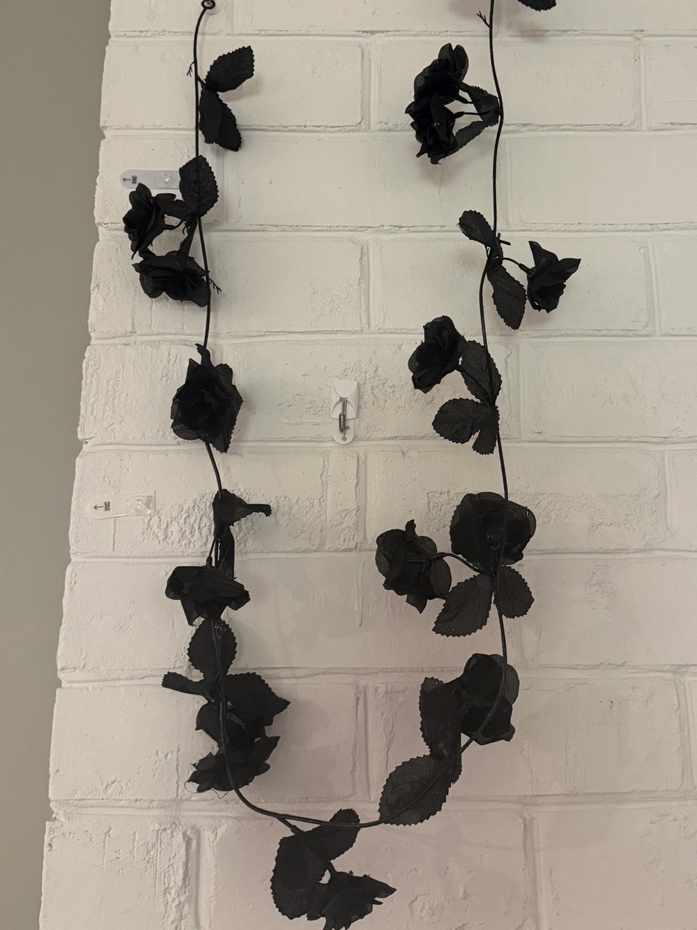 8 Ashland Black Rose Halloween Garlands 5 Ft Each Gothic Decor